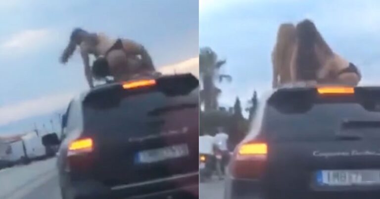 Μύκονος: Δυο γυναίκες και ένας άντρας κάνουν ερωτικά παιχνίδια πάνω σε οροφή αυτοκινήτου