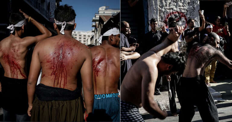 Πειραιάς: Εκατοντάδες Σιίτες Μουσουλμάνοι αυτομαστιγώθηκαν για να γιορτάσουν την Ασούρα