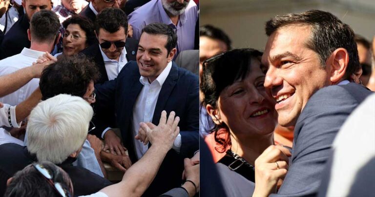Με αγκαλιές και χαμόγελα υποδέχτηκαν πολίτες τον Τσίπρα στα Χανιά: «Λεβέντη μου, ηγέτη»