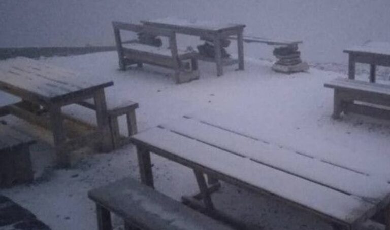 Στους -6 το θερμόμετρο στον Όλυμπο – Έπεσαν οι πρώτες νιφάδες και στο Νυμφαίο