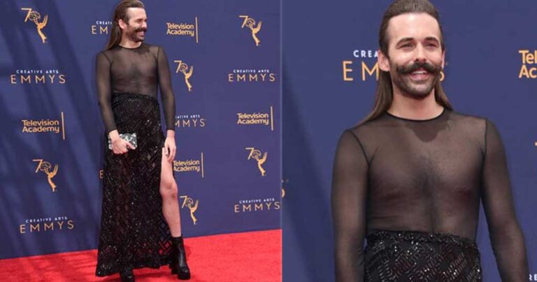 31χρονος εμφανίστηκε με μούσι και φόρεμα σε τηλεοπτικά βραβέια