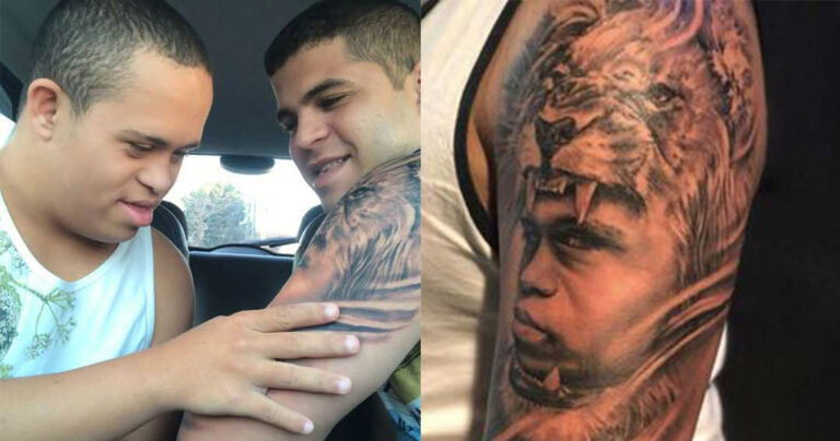 Μεγαλύτερος αδερφός έκανε τατουάζ το πρόσωπο του αδερφού του που έχει Σύνδρομο Down