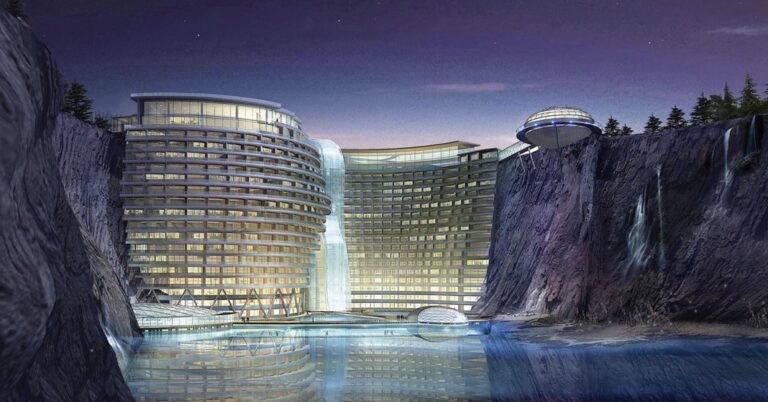 Το πρώτο ξενοδοχείο του κόσμου μέσα σε λατομείο που προσφέρει θέα στον «κάτω κόσμο»