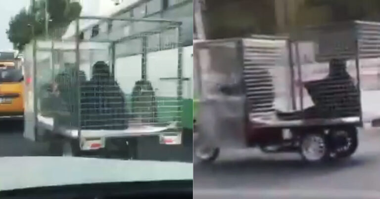 Toυρκία: Μετέφερε την γυναίκα σε κλουβί που έβαλε πίσω από την μηχανή του