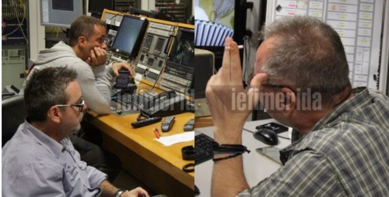 Με δάκρυα στα μάτια οι εργαζόμενοι στο control του Mega λίγο πριν το «μαύρο»