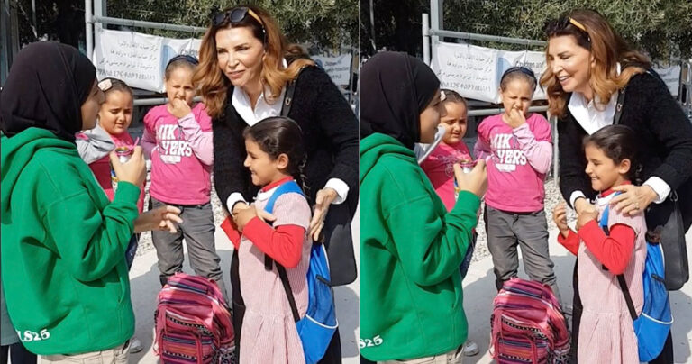 Η Μιμή Ντενίση επισκέφθηκε τους πρόσφυγες στη Μόρια
