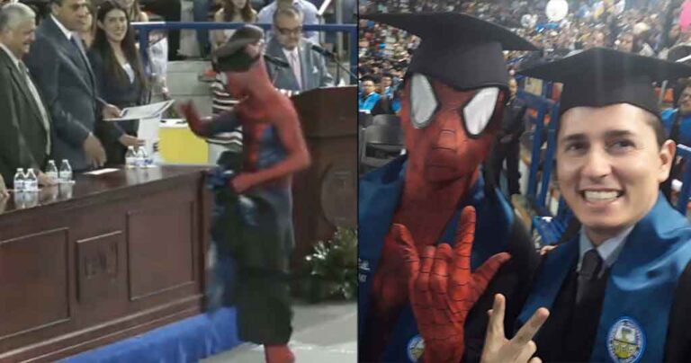 Φοιτητής νομικής πήγε ντυμένος Σπάιντερμαν στην αποφοίτησή του