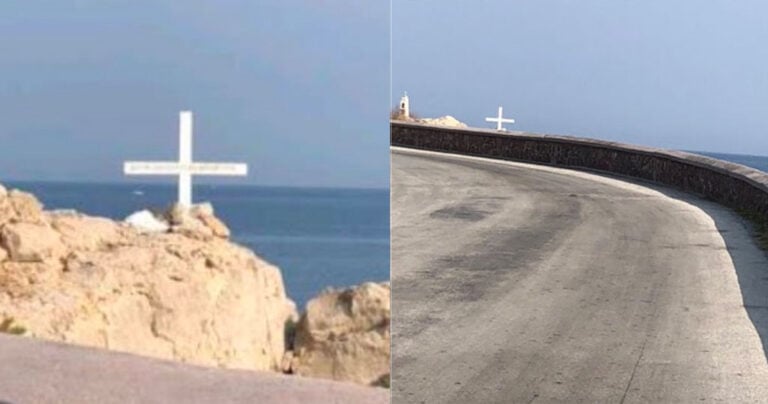 Μυτιλήνη: Στη θέση του και πάλι ο τσιμεντένιος σταυρός που αλλόθρησκοι γκρέμισαν