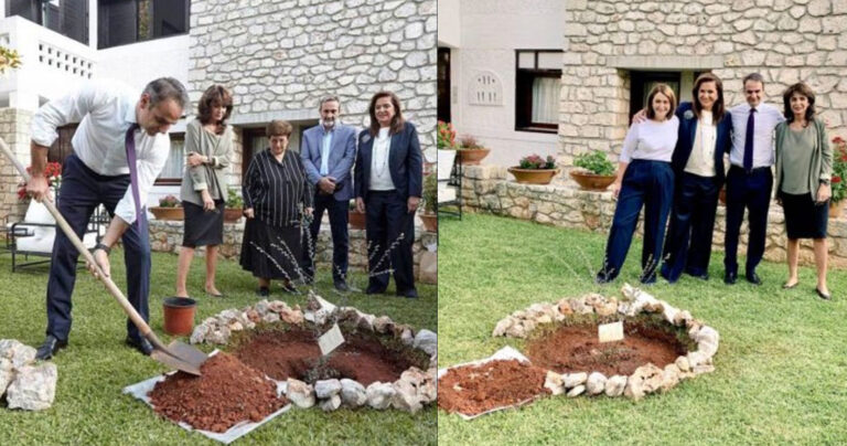 Μια αμπελιτσιά φύτεψε στη μνήμη του Κωνσταντίνου πρωθυπουργού η οικογένεια Μητσοτάκη