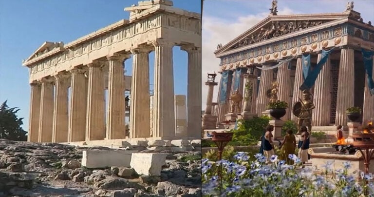 Τα αληθινά αρχαία μνημεία δίπλα σε εκείνα του «Assassin’s Creed Odyssey»