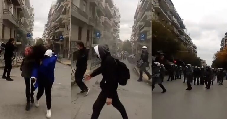 Αναρχικοί επιτέθηκαν σε μαθητές στην Θεσσαλονίκη που έκαναν πορεία για την Μακεδονία