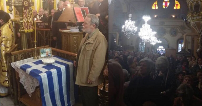 Κατάμεστη η εκκλησία από πλήθος Ελλήνων στο μνημόσυνο του  Κατσίφα – Έψαλλαν τον Εθνικό Ύμνο