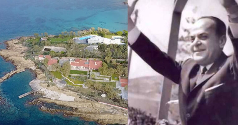 Η βίλα-φρούριο του Γεώργιου Παπαδόπουλου στο Λαγονήσι από ψηλά