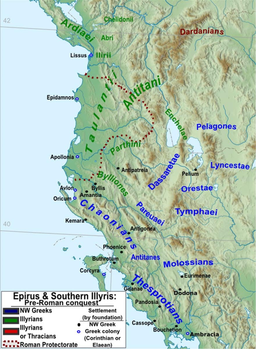 Τα αρχαία ελληνικά φύλα στην Ήπειρο - Η περίφημη «ιλλυρική» επιγραφή που αποδείχθηκε ελληνική 5 Northwester_Greeks_and_Southern_Illyrian_tribes