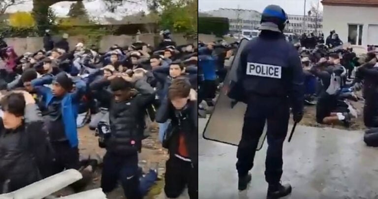 Σάλλος στη Γαλλία: Αστυνομικοί συνέλαβαν μαθητές με «κίτρινα γιλέκα» σαν αιχμάλωτους πολέμου