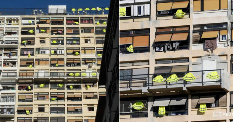 Οι Γάλλοι κρεμάνε κίτρινα γιλέκα στα μπαλκόνια – Ετοιμάζονται για νέα μάχη κατά της κυβέρνησης