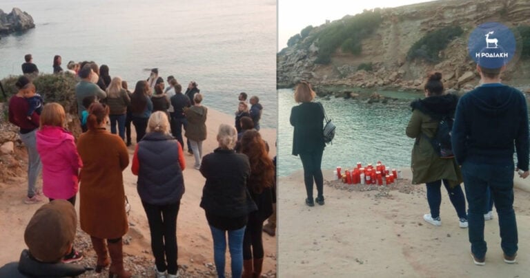 Ρόδος: Ένα κεράκι στο σημείο που δολοφονήθηκε η 21χρονη φοιτήτρια άναψαν σήμερα οι Ροδίτες