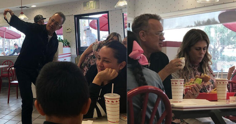 Ο Τομ Χανκς σταμάτησε με την γυναίκα του για φαγητό σε φαστ φουντ και κέρασε όλους τους πελάτες του μαγαζιού