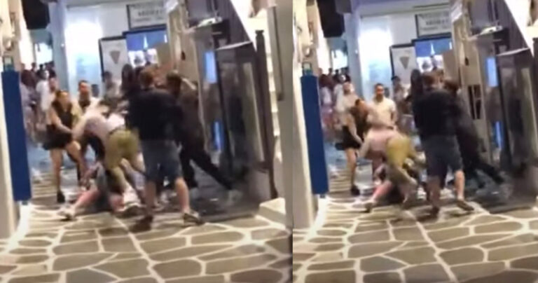 Ποιος κορωνοϊός; Ποια μέτρα; Στη Μύκονο πλακώνονται στο ξύλο διάσημοι και τουρίστες