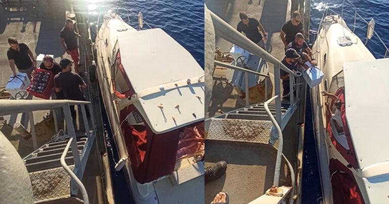 Για δεύτερη φόρα Κρητικοί έκαναν δωρεάν ντελίβερι σουβλάκια σε πλοίο του Πολεμικού Ναυτικού