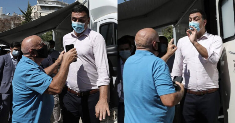 Κικίλιας σε πολίτη με αυστηρό ύφος: «Μη με ακουμπάτε!»