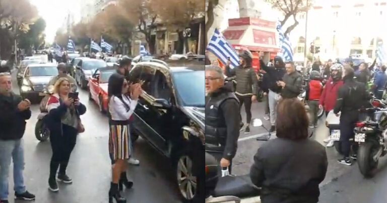 Θεσσαλονίκη: Μοτοπορεία για το ΟΧΙ – Τραγούδησαν τον εθνικό ύμνο στην Τσιμισκή
