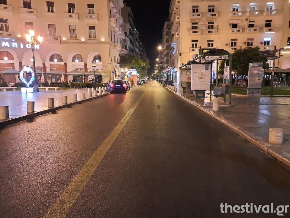 Άδεια η Θεσσαλονίκη μετά την απαγόρευση της κυκλοφορίας – Έπεσαν τα πρώτα πρόστιμα 1 mitropolews 1