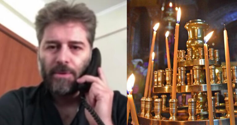 Αλέξανδρος Μπουρδούμης: «Δηλαδή στα θέατρα κολλάει και στην εκκλησία δεν κολλάει;»