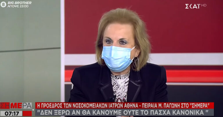Παγώνη: «Δεν ξέρω αν θα κάνουμε το Πάσχα κανονικά»