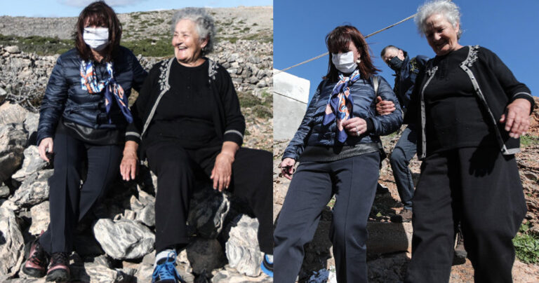 Η Πρόεδρος της Δημοκρατίας πήγε στην Κίναρο στην κυρά Ρήνη