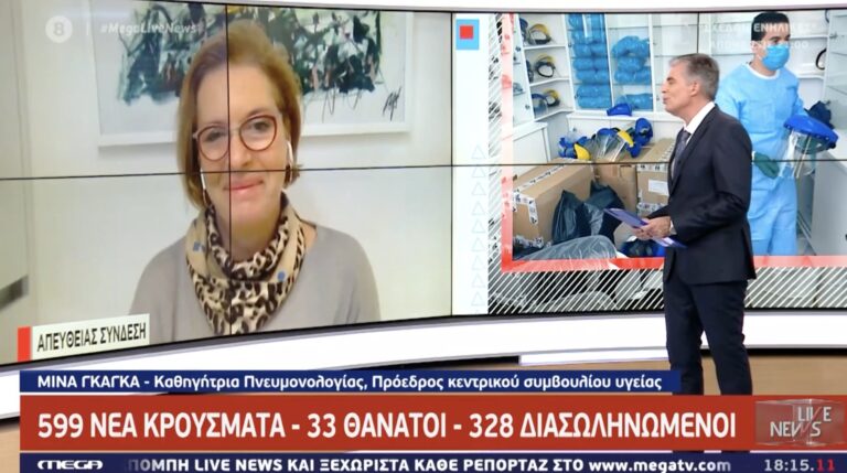 Μίνα Γκάγκα: «Όσο κρατάμε τα μέτρα τότε το ρίσκο μειώνεται»