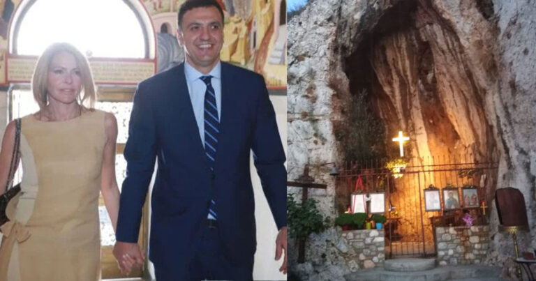 Το τάμα της Τζένης Μπαλατσινού στον Τιμιο σταυρό- στην Εκκλησία Αγίων Ισιδώρων