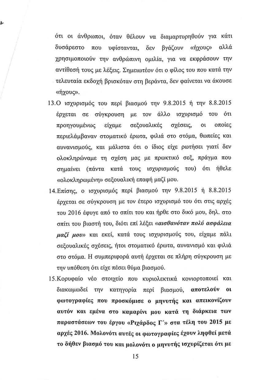 «Αθώος» δηλώνει ο Λιγνάδης - Κάνει λόγο για «κατασκευασμένες» μηνύσεις 15 LIGNADIS-15