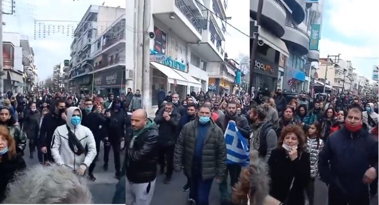 Θεσσαλονίκη: Πορεία κατοίκων κατά του lockdown σε Εύοσμο και Κορδελιό