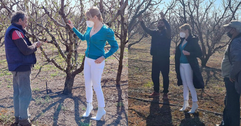 Θεοδώρα Τζάκρη: Σε χωράφι με… ψηλοτάκουνες μπότες!