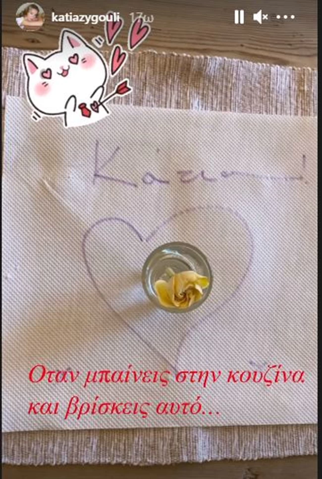 Ρουβάς - Ζυγούλη: Το ερωτικό σημείωμα στο ρολό της κουζίνας 2 ρουβας ζυγουλη