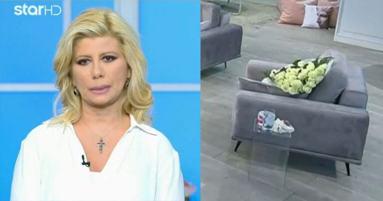 Συντετριμμένη η Ζήνα Κουτσελίνη – Λευκά λουλούδια στη θέση του Καραϊβάζ