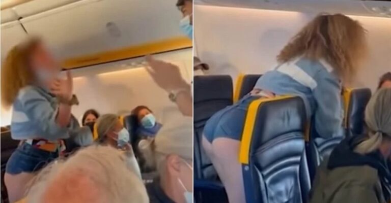Σκηνές απείρου κάλλους σε αεροπλάνο- Γυναίκα έβριζε, έφτυνε και χτυπούσε τους επιβάτες επειδή δεν ήθελε να φορέσει μάσκα