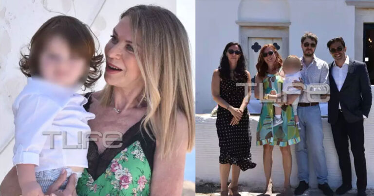 Έλλη Στάη: Βάφτισε τον εγγονό της στην Τήνο