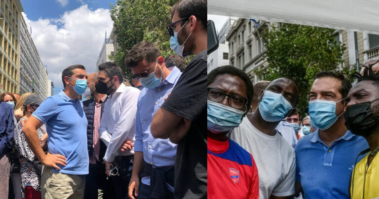 Στην απεργία ο Αλέξης Τσίπρας: «Ο κόσμος της εργασίας θα δώσει ρεπό διαρκείας στον κ. Μητσοτάκη»