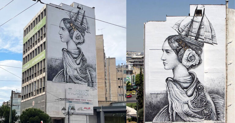 H νέα μεγάλη τοιχογραφία στο κέντρο της Αθήνας που πρέπει να δείτε από κοντά