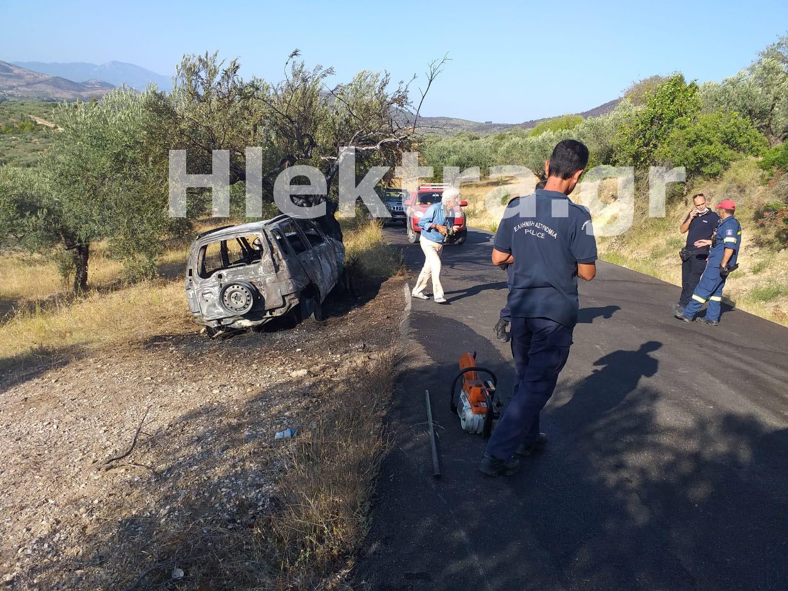 Φρίκη στην Κορινθία: Βρέθηκε καμένο ΙΧ με απανθρακωμένο τον οδηγό (εικόνες και βίντεο) - ΚΟΡΙΝΘΙΑ