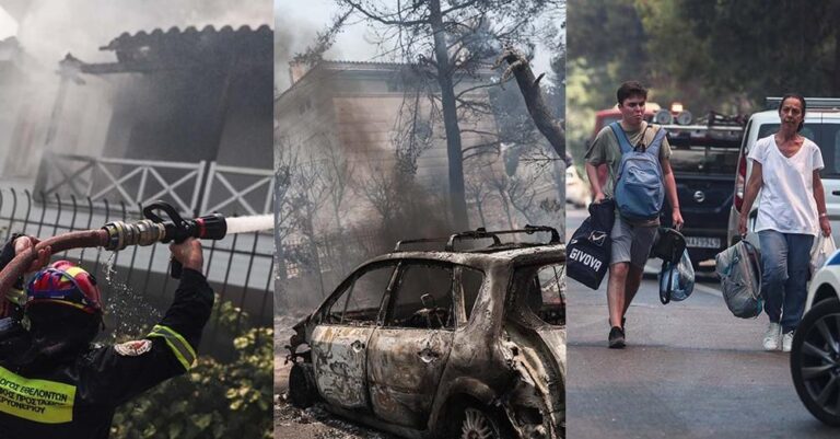 Εκτός ελέγχου η φωτιά σε Σταμάτα-Ροδόπολη! Καίγονται σπίτια – Τρέχουν να σωθούν οι κάτοικοι