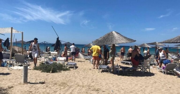 Χαλκιδική: Χτύπησε ανεμοστρόβιλος την παραλία των Μουδανιών – Τραυματίστηκαν τρία άτομα