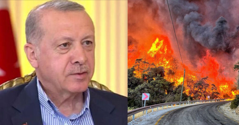 Ερντογάν: «Είμαστε οι πιο γρήγοροι στον κόσμο στην παρέμβαση κατά των πυρκαγιών»