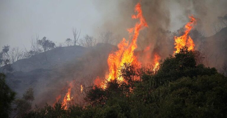 Μεγάλη φωτιά τώρα στην Βαρυμπόμπη Αττικής