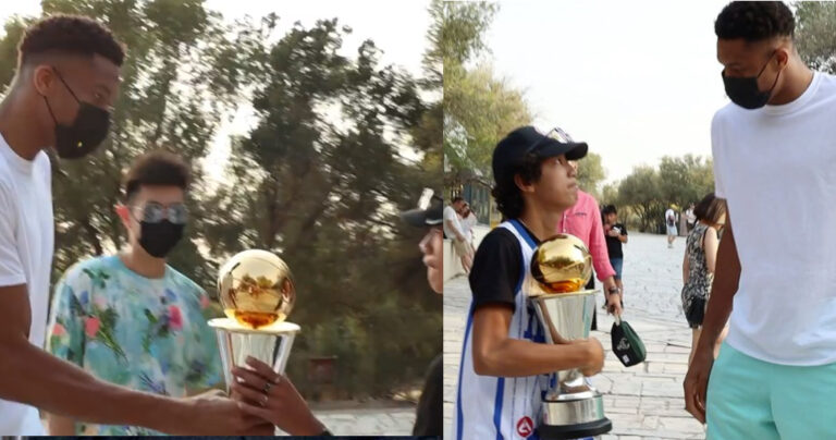 Αντετοκούνμπο: Συνάντησε τουρίστα με τη φανέλα του στην Ακρόπολη και του έδωσε το… τρόπαιο του ΝΒΑ