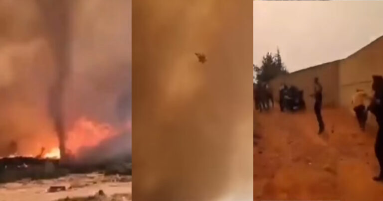 Βίλια: Στρόβιλος φωτιάς εκτόξευσε κορμό δέντρου προς τους πυροσβέστες