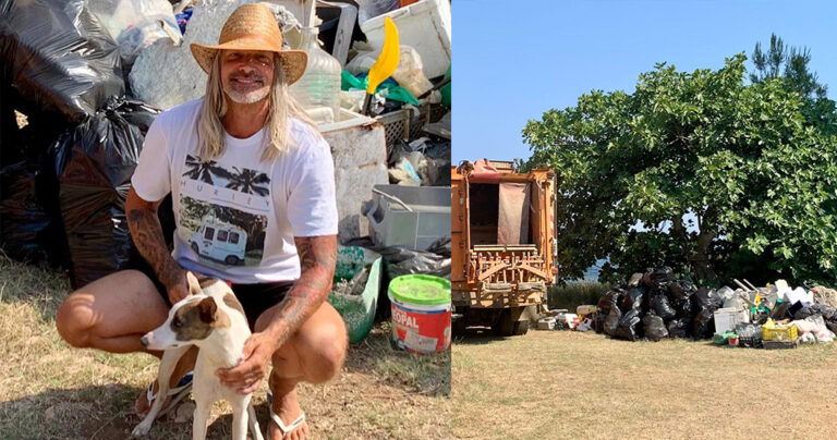 Χαλκιδική: Τουρίστας πήγε για διακοπές και μάζεψε ένα φορτηγό σκουπίδια