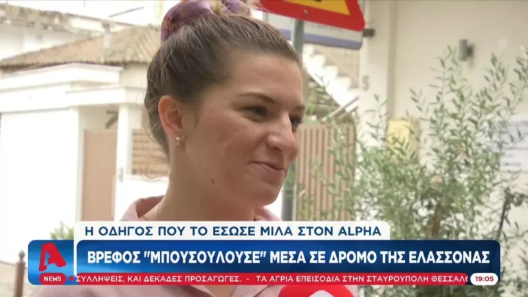 Ελασσόνα: «Θα το πατούσα το μωρό, νόμιζα ότι ήταν σακούλα – Ευτυχώς φρέναρα», λέει σοκαρισμένη η 27χρονη που βρήκε το βρέφος